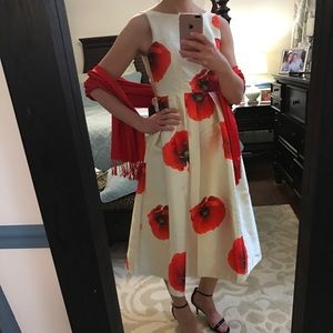 Chicwish red poppy party dress M L NWT